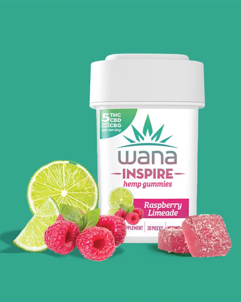Wana 100 MG Gummies / Inspire Raspberry Limeade